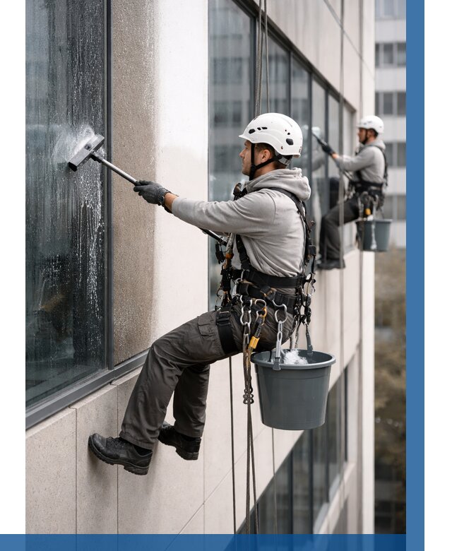 Мойка фасадов зданий в Бугуруслане под ключ от 357 р. | ВЫСОТНИК-Бгр