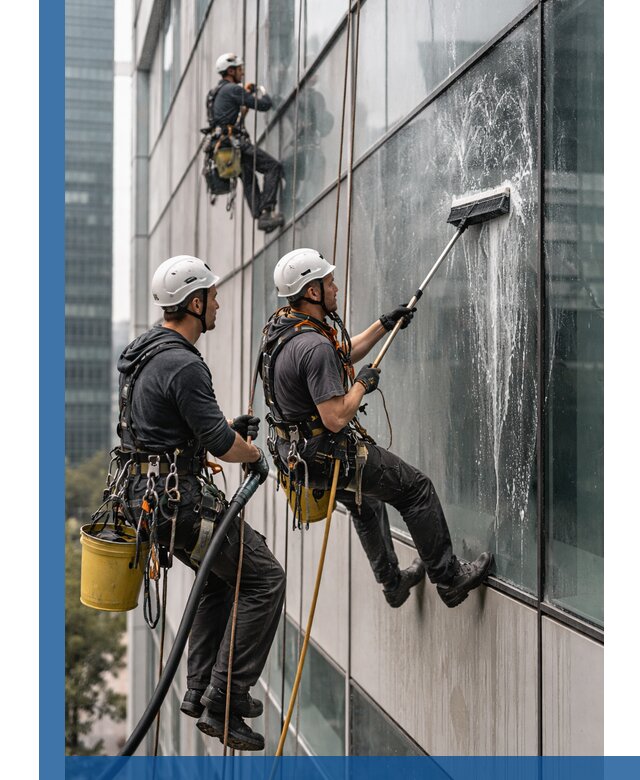 Профессиональная высотная мойка фасадов зданий в Бугуруслане