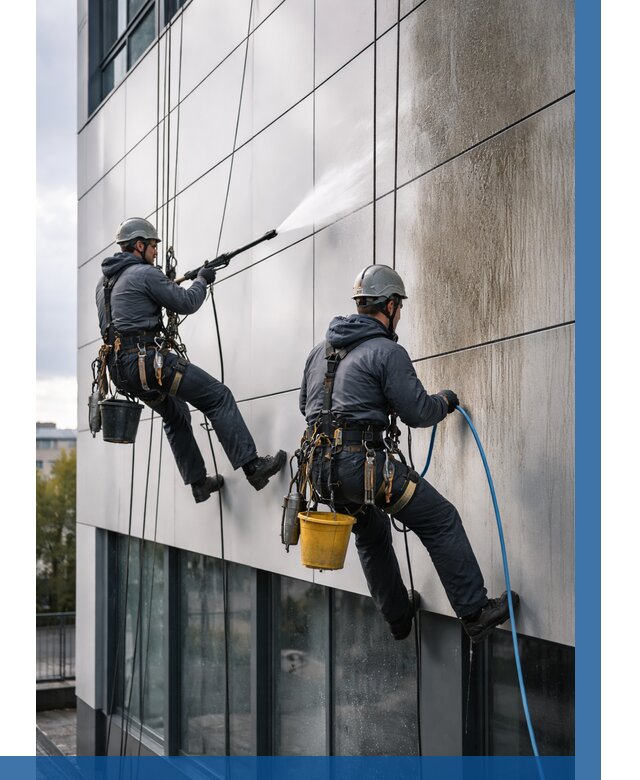 Мойка фасада из композита в Бугуруслане по цене от 306 р. | ВЫСОТНИК-Бгр