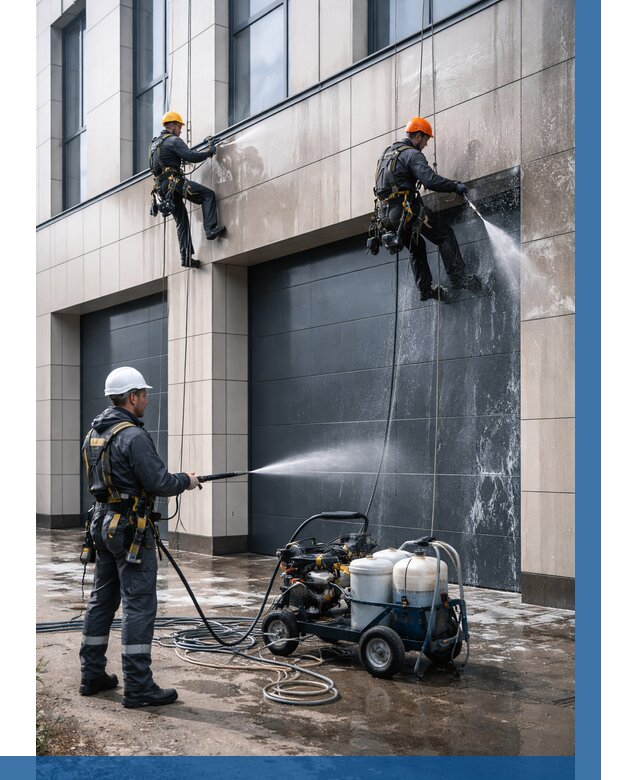 Послестроительная мойка фасада в Бугуруслане от 306 р. | ВЫСОТНИК-Бгр