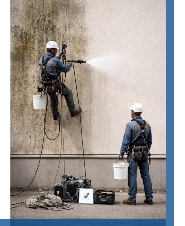 Очистка фасада от плесени в Бугуруслане от 306 р. | ВЫСОТНИК-Бгр