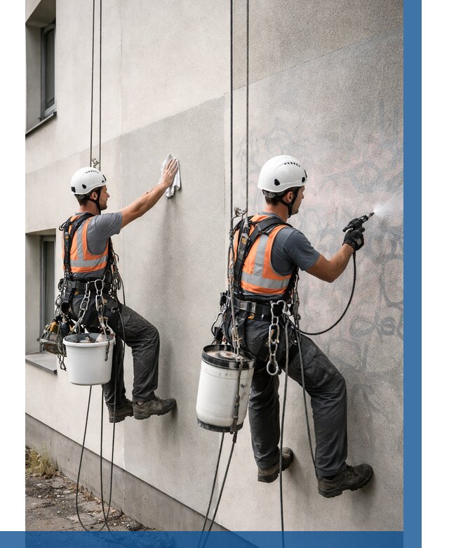 Антиграффити покрытие фасада в Бугуруслане от 611 р. | ВЫСОТНИК-Бгр