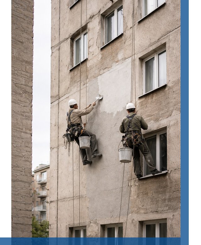 Косметический ремонт фасада в Бугуруслане от 1121 р. | ВЫСОТНИК-Бгр