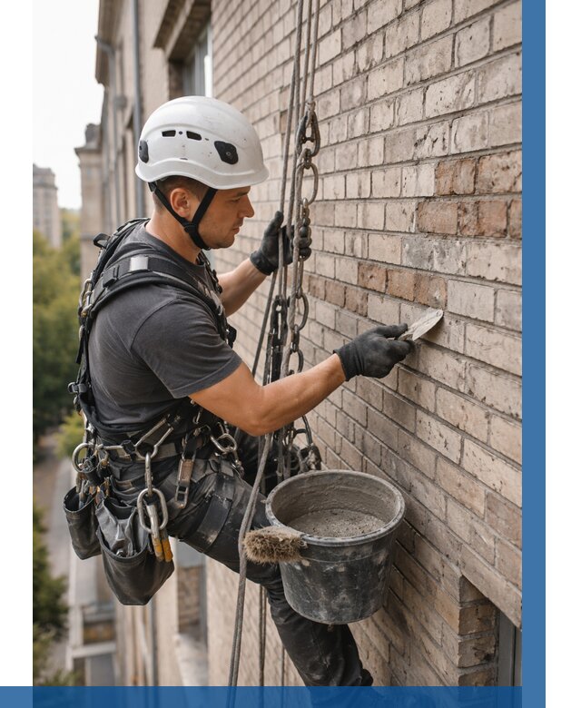 Ремонт кирпичной кладки фасада в Бугуруслане от 1834 р. | ВЫСОТНИК-Бгр