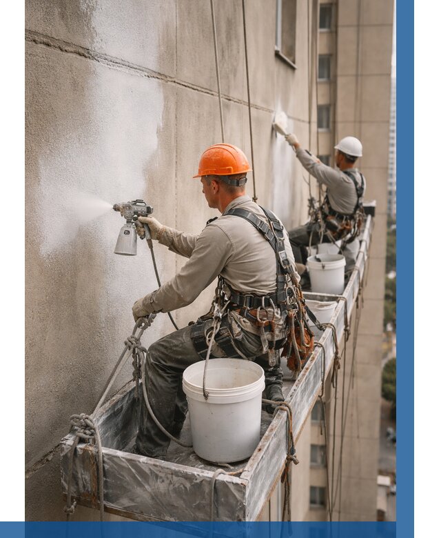 Грунтовка фасада на высоте в Бугуруслане от 122 р. | ВЫСОТНИК-Бгр