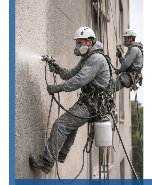 Безвоздушная покраска фасадов зданий в Бугуруслане профессионально