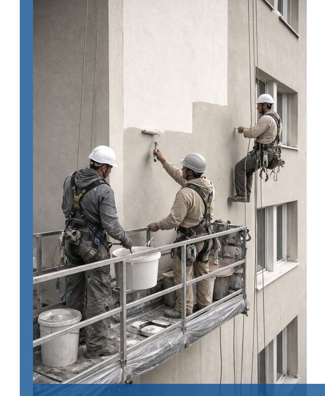 Покраска оштукатуренного фасада в Бугуруслане под ключ с гарантией