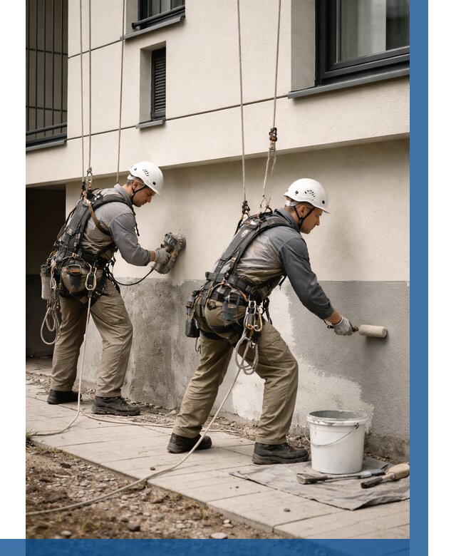 Окраска цоколя здания в Бугуруслане от 459 р. под ключ | ВЫСОТНИК-Бгр