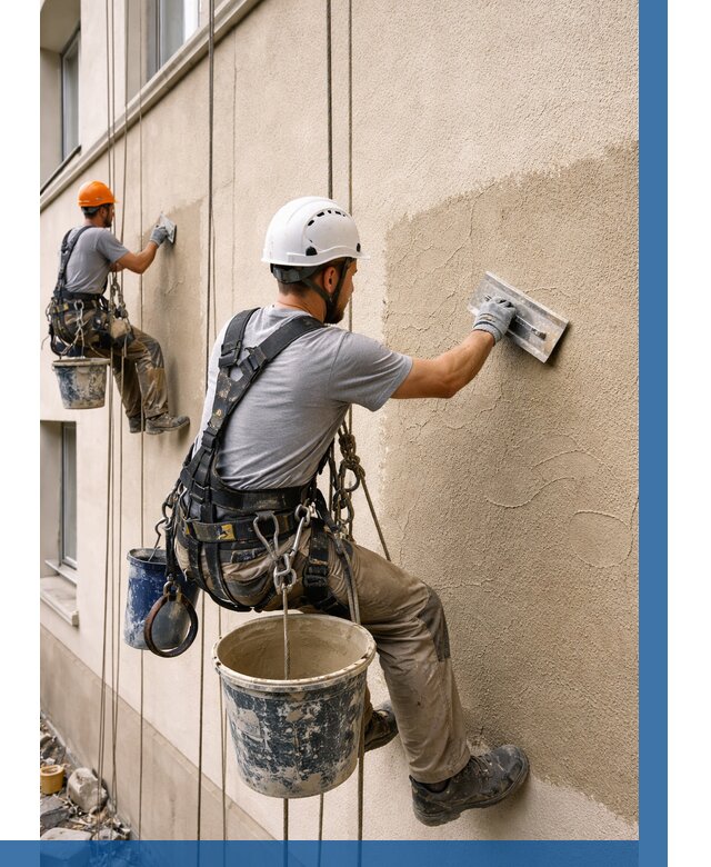 Декоративная штукатурка фасада в Бугуруслане от 1223 р. | ВЫСОТНИК-Бгр