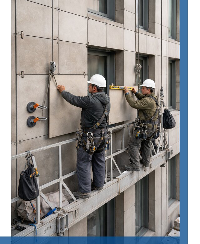 Монтаж керамогранита на фасад в Бугуруслане от 2548 р. | ВЫСОТНИК-Бгр