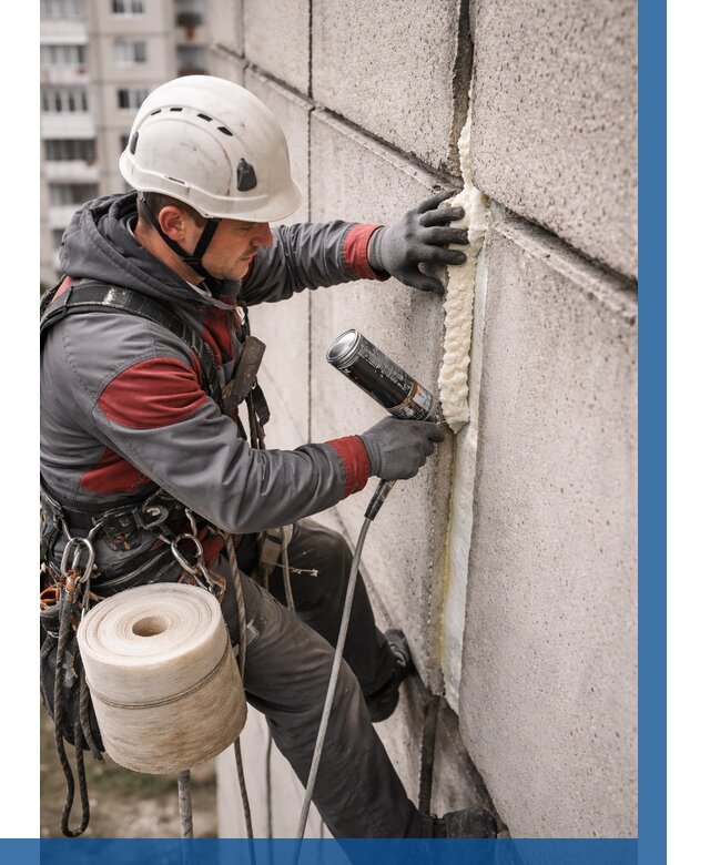 Утепление межпанельных швов в Бугуруслане от 713 р. | ВЫСОТНИК-Бгр