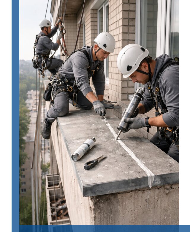 Герметизация балконного козырька в Бугуруслане профессионально