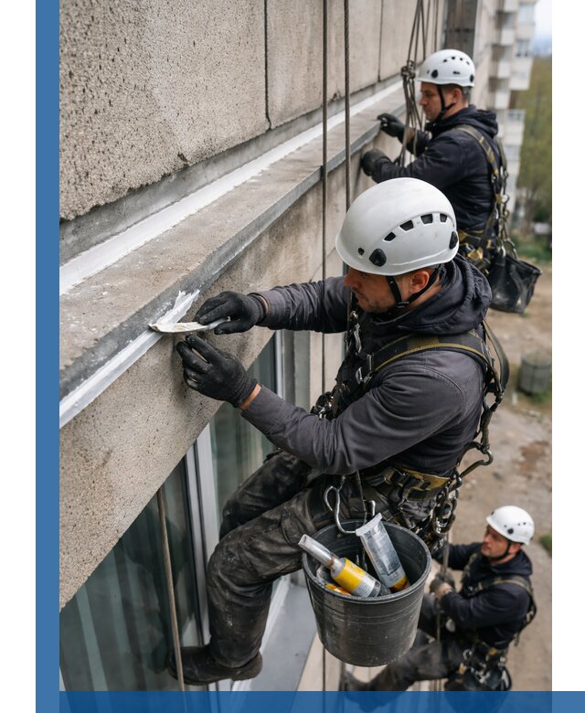 Герметизация примыкания балкона в Бугуруслане под ключ с гарантией