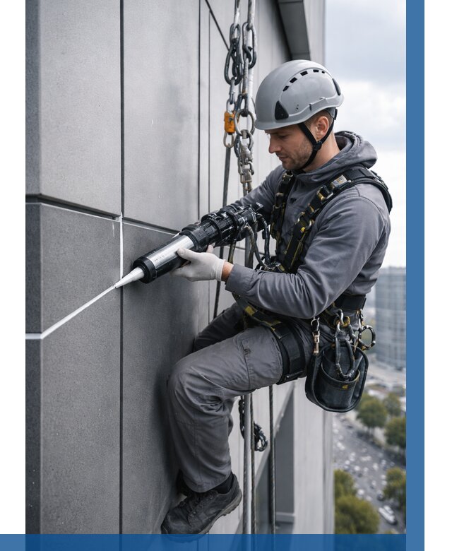 Герметизация стыков фасадных панелей в Бугуруслане от 6624 р.| ВЫСОТНИК-Бгр