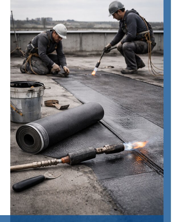 Ремонт рулонной кровли в Бугуруслане от 662 р. | ВЫСОТНИК-Бгр