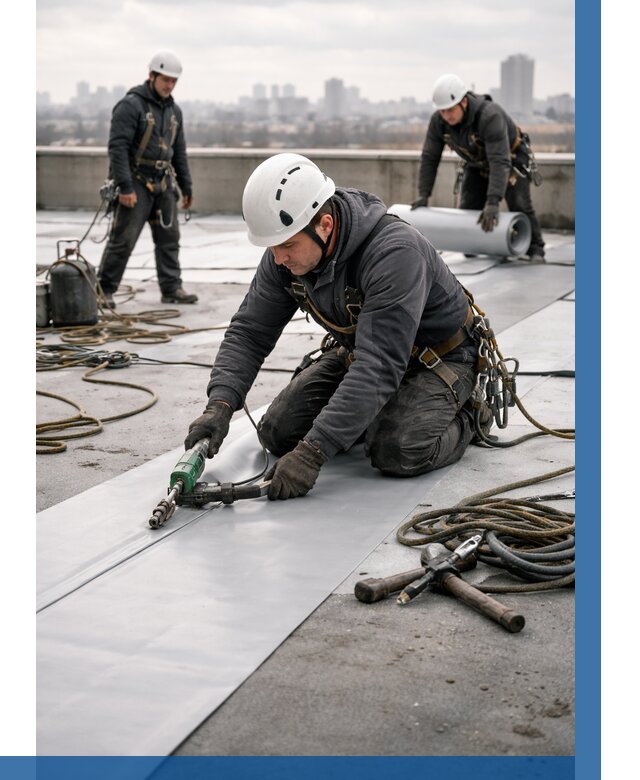 Ремонт мембранной кровли в Бугуруслане от 1834 р./м2 | ВЫСОТНИК-Бгр