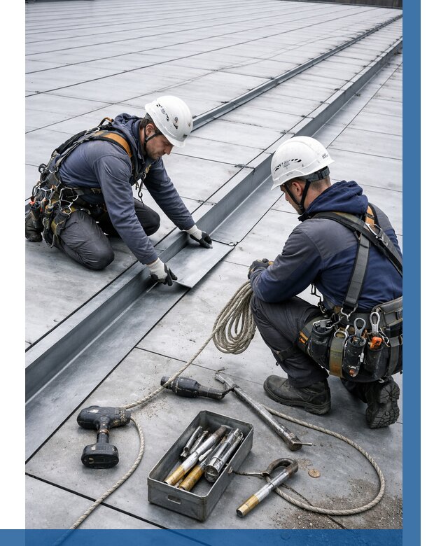 Ремонт фальцевой кровли в Бугуруслане от 713 р. | ВЫСОТНИК-Бгр