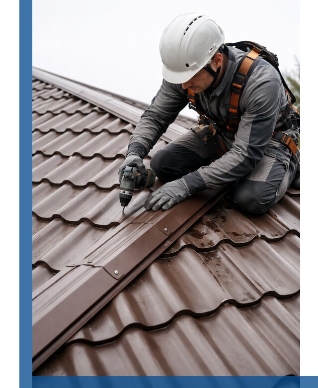 Ремонт металлочерепицы на крыше в Бугуруслане профессионально