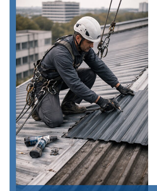 Ремонт профнастила на кровле в Бугуруслане, работы под ключ