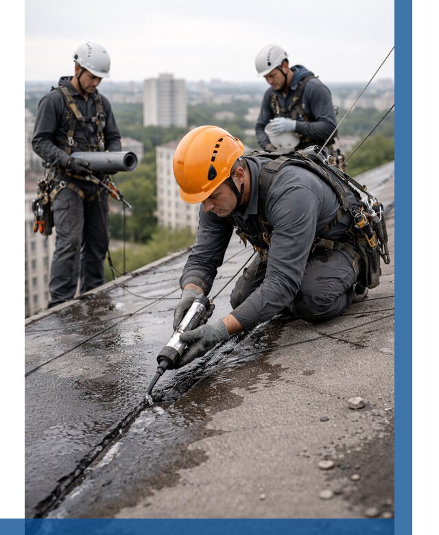 Устранение протечек кровли в Бугуруслане от 12228 р. | ВЫСОТНИК-Бгр
