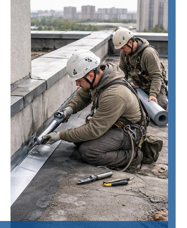 Ремонт кровельных примыканий в Бугуруслане от 1223 р. | ВЫСОТНИК-Бгр