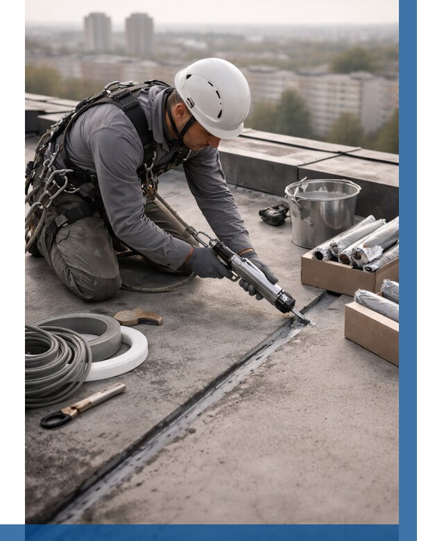 Герметизация швов кровли в Бугуруслане от 459 р./м2 | ВЫСОТНИК-Бгр