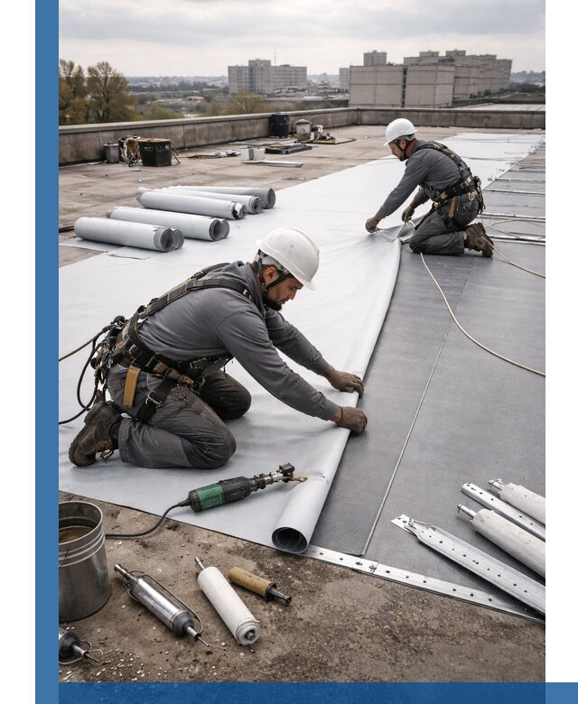 Монтаж мембранной кровли в Бугуруслане для промышленных зданий