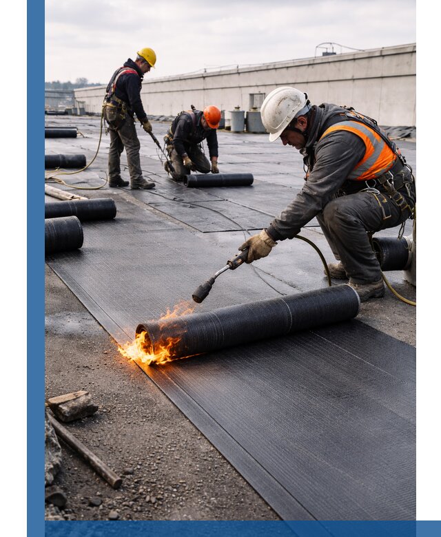 Монтаж наплавляемой кровли в Бугуруслане профессионально