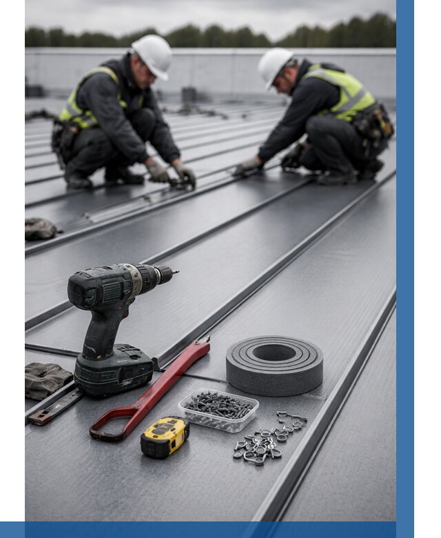 Монтаж фальцевой кровли в Бугуруслане от 1834 р. | ВЫСОТНИК-Бгр