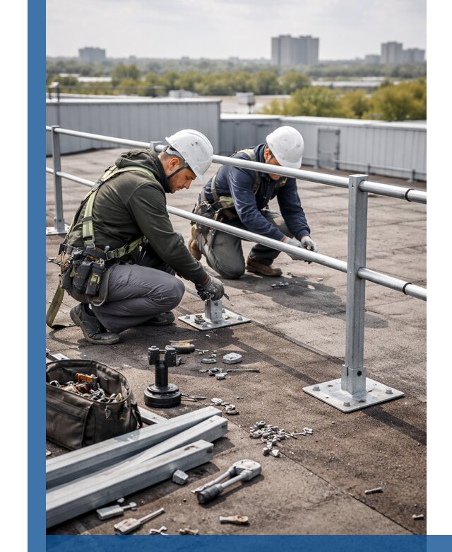 Монтаж кровельного ограждения в Бугуруслане под ключ с гарантией