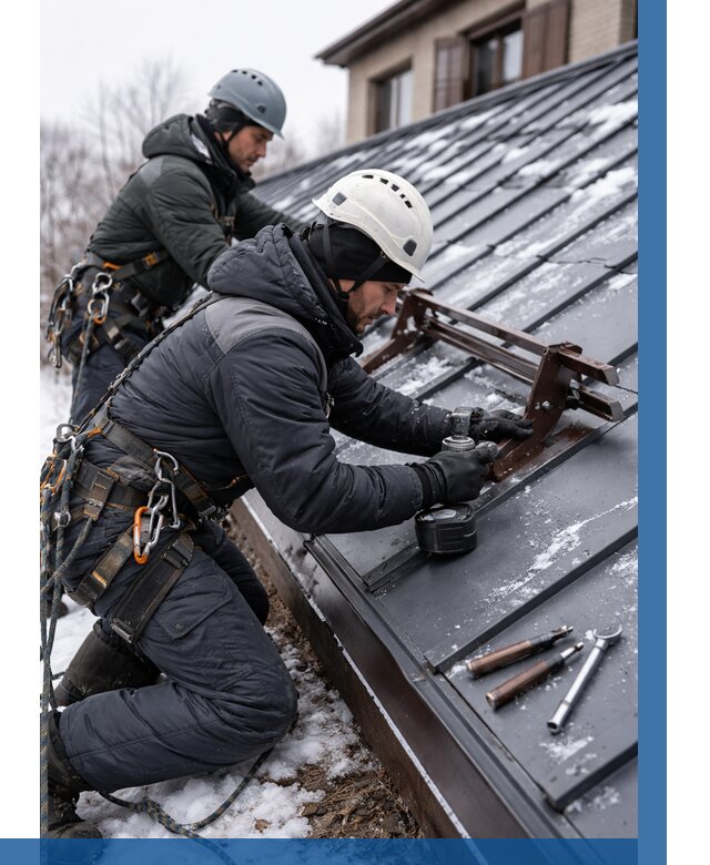 Монтаж снегозадержателей в Бугуруслане от 459 р. | ВЫСОТНИК-Бгр