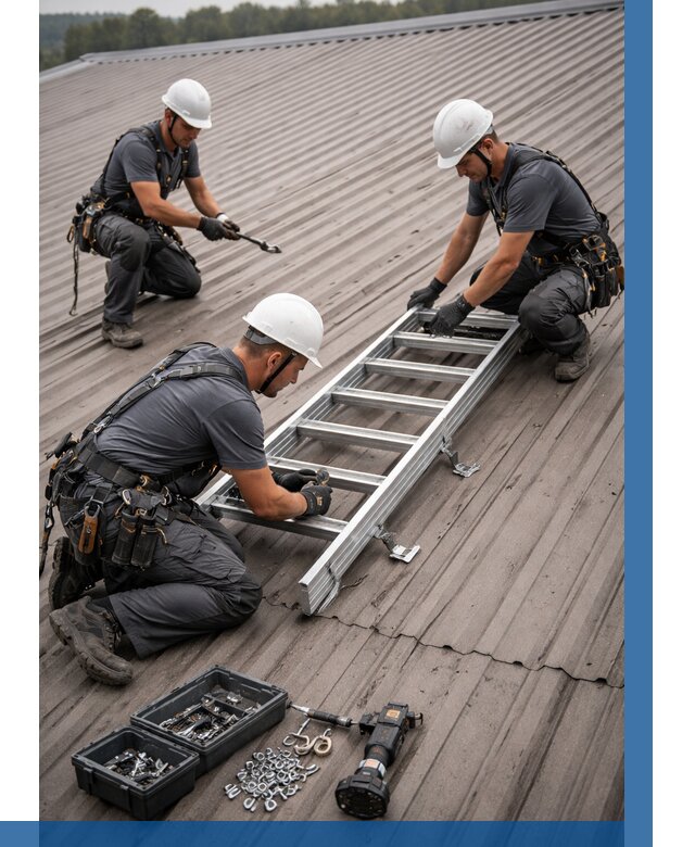 Монтаж кровельной лестницы в Бугуруслане от 4586 р. | ВЫСОТНИК-Бгр