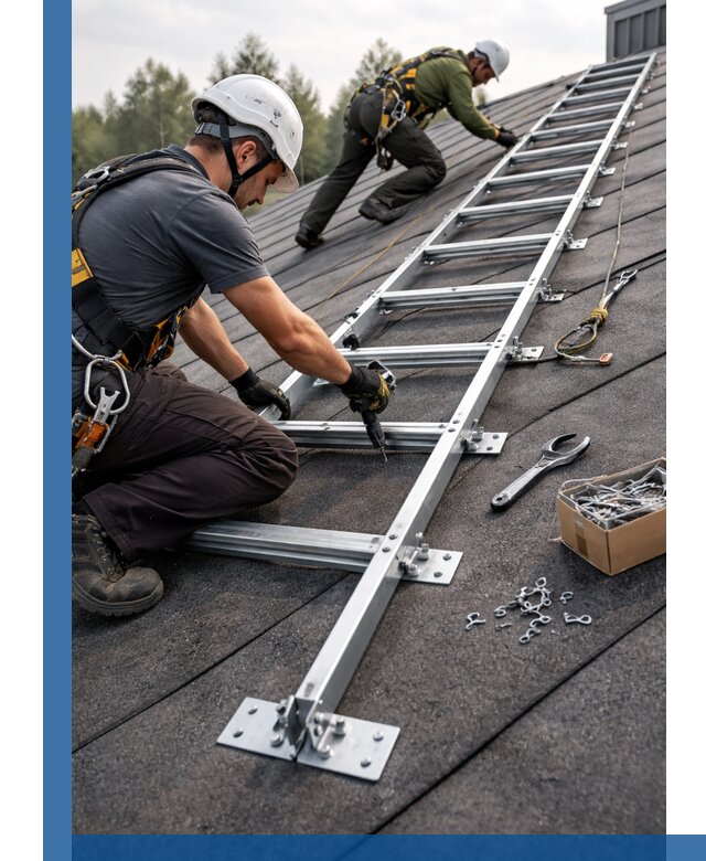 Профессиональный монтаж кровельной лестницы в Бугуруслане под ключ
