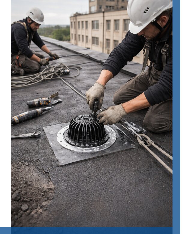 Установка водосточных воронок в Бугуруслане цена от 3567 р. | ВЫСОТНИК-Бгр