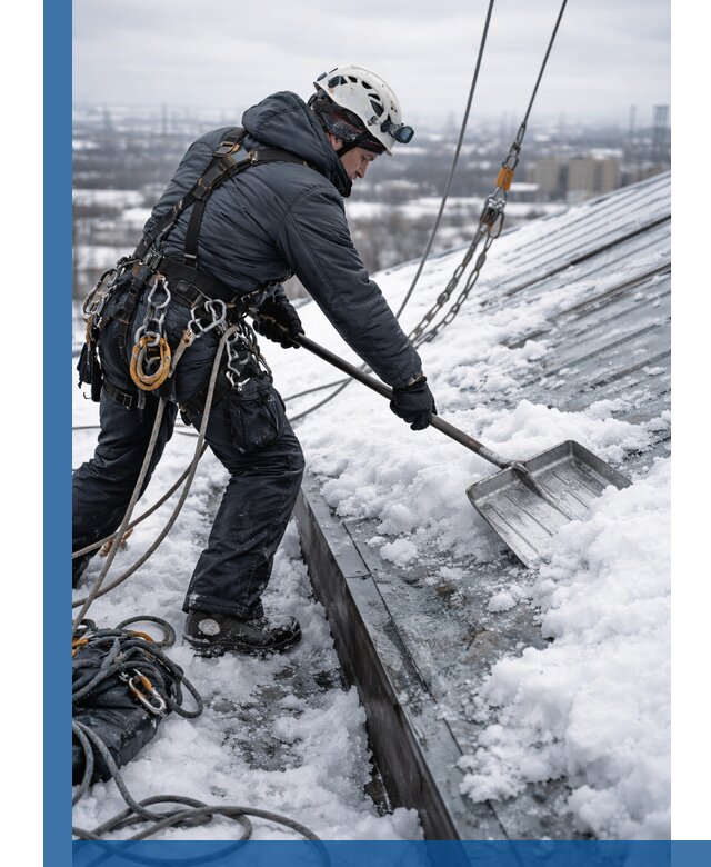 Профессиональная очистка кровли от снега и наледи в Бугуруслане