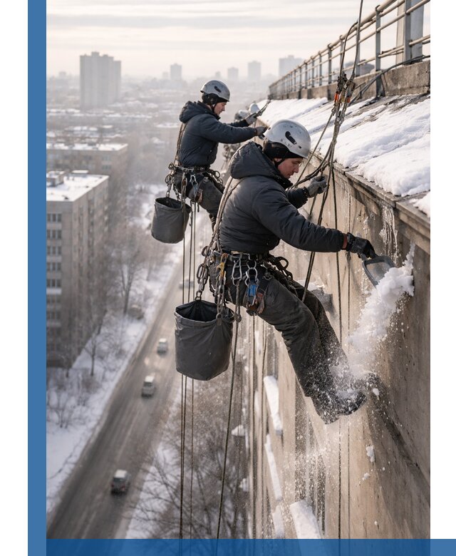 Очистка карнизов от снега в Бугуруслане профессионально и безопасно