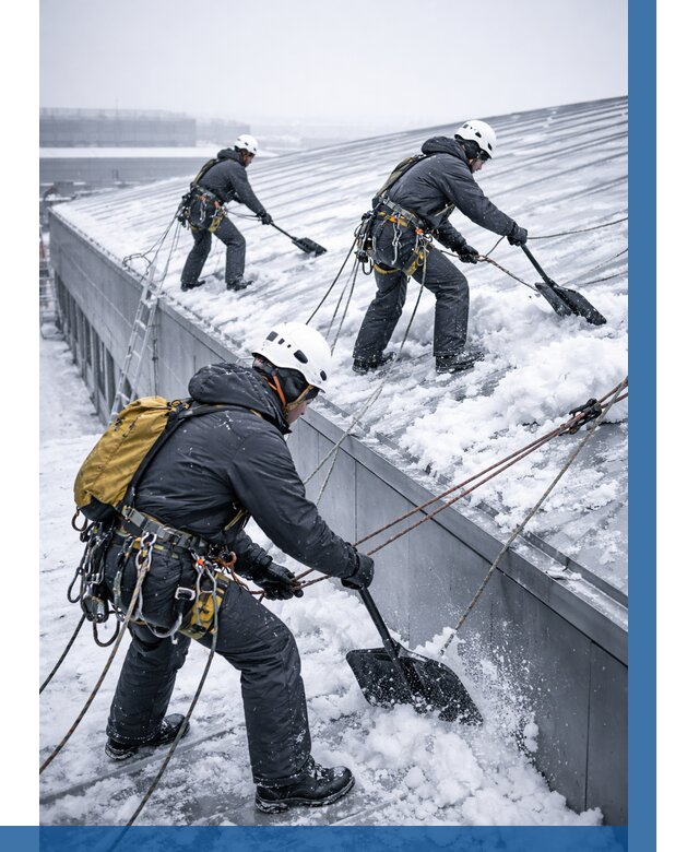 Очистка навесов от снега в Бугуруслане от 4586 р. | ВЫСОТНИК-Бгр