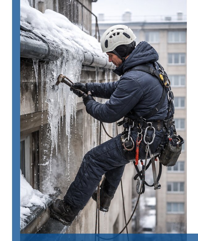 Удаление наледи и чистка водостоков в Бугуруслане оперативно и безопасно