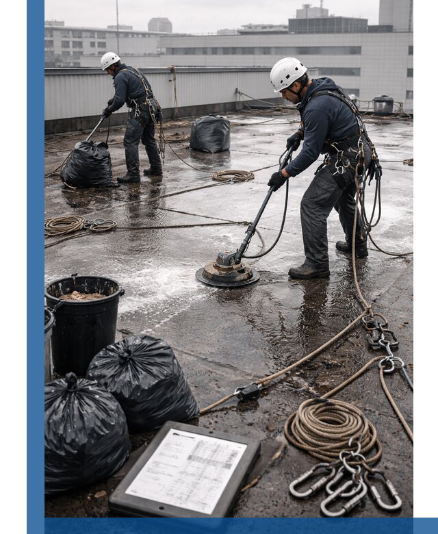 Плановая очистка кровли по графику в Бугуруслане для безопасности