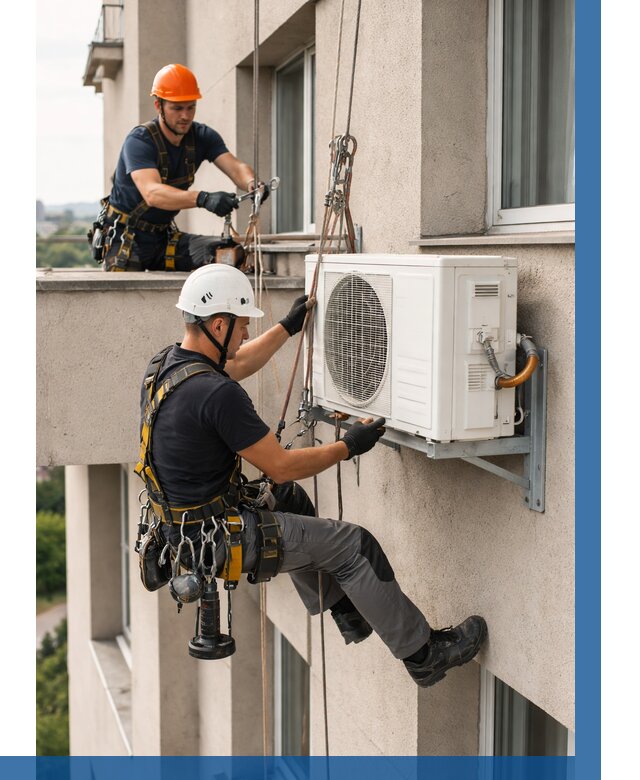 Монтаж внешнего блока кондиционера в Бугуруслане от 6624 р. | ВЫСОТНИК-Бгр