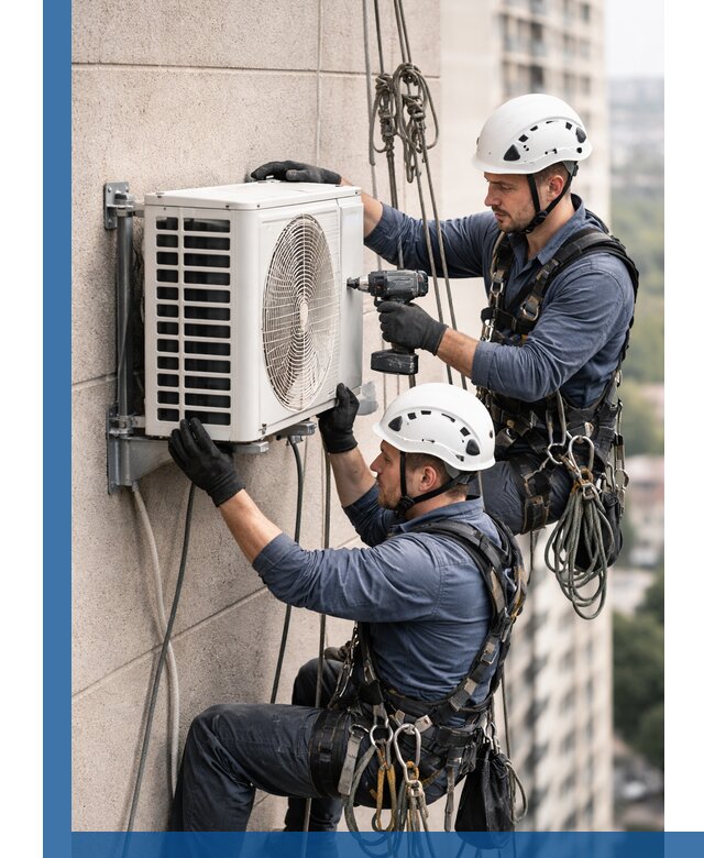 Монтаж внешнего блока кондиционера в Бугуруслане установка и крепление