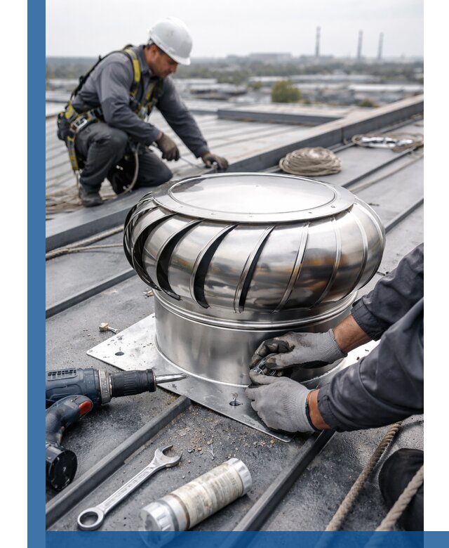 Установка дефлекторов на кровле в Бугуруслане профессионально