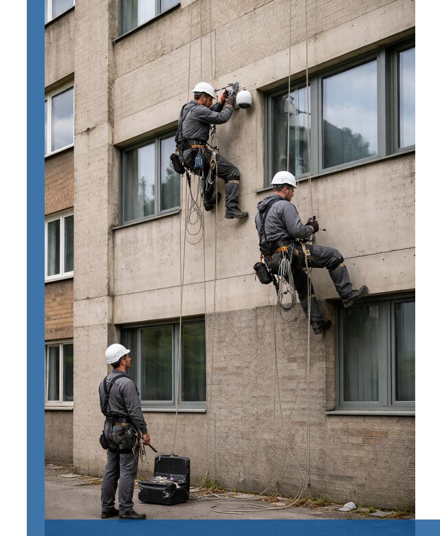 Монтаж фасадных камер видеонаблюдения в Бугуруслане под ключ