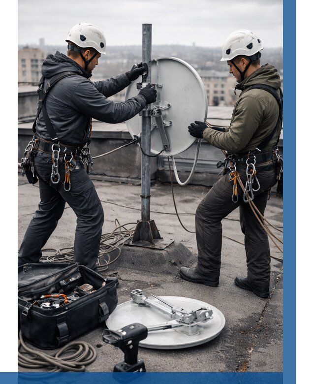 Демонтаж антенн на крыше в Бугуруслане от 4586 р. | ВЫСОТНИК-Бгр