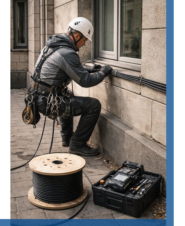 Прокладка оптоволоконного кабеля в Бугуруслане от 815 р. | ВЫСОТНИК-Бгр