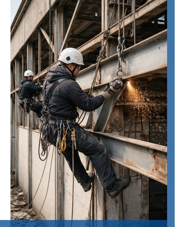 Демонтаж металлоконструкций на высоте в Бугуруслане от 6624р. |ВЫСОТНИК-Бгр