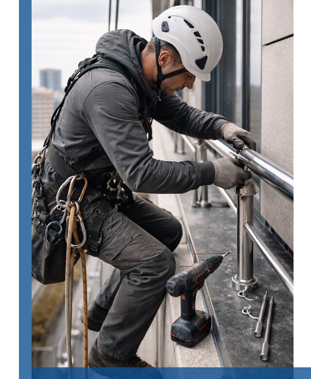 Монтаж ограждений на высоте в Бугуруслане для зданий и конструкций