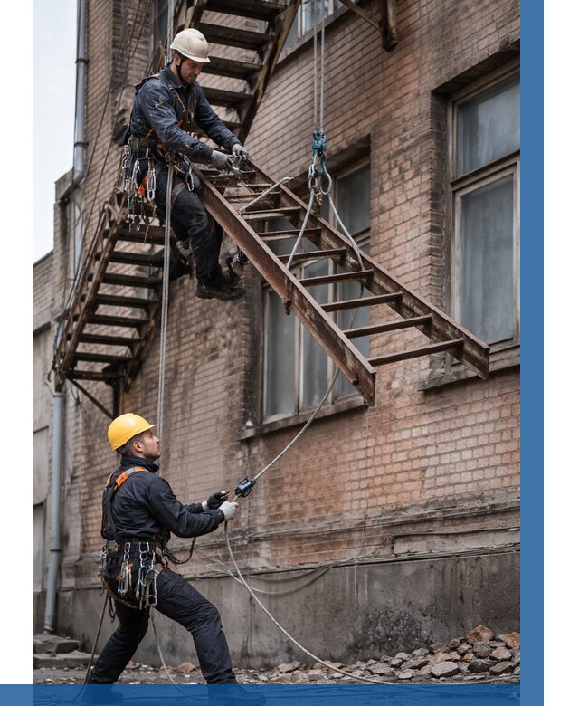 Демонтаж пожарной лестницы в Бугуруслане от 12228 р. | ВЫСОТНИК-Бгр