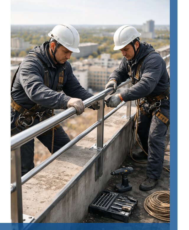 Монтаж перил на высоте в Бугуруслане от 2548 р. | ВЫСОТНИК-Бгр