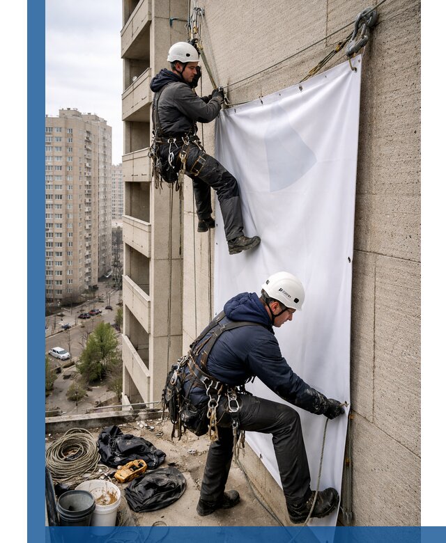 Профессиональный монтаж баннеров на фасаде в Бугуруслане